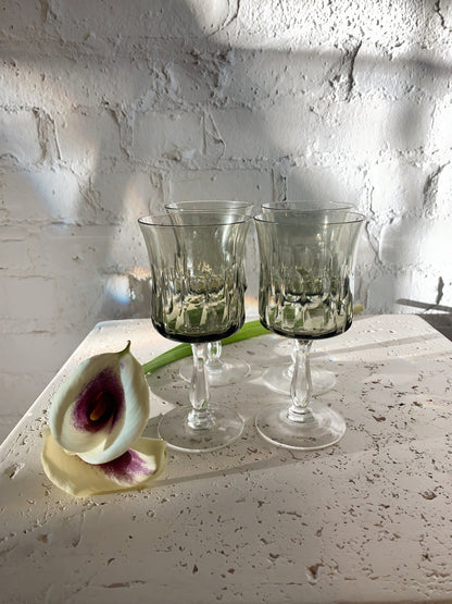 Smoke Crystal Stem Glasses