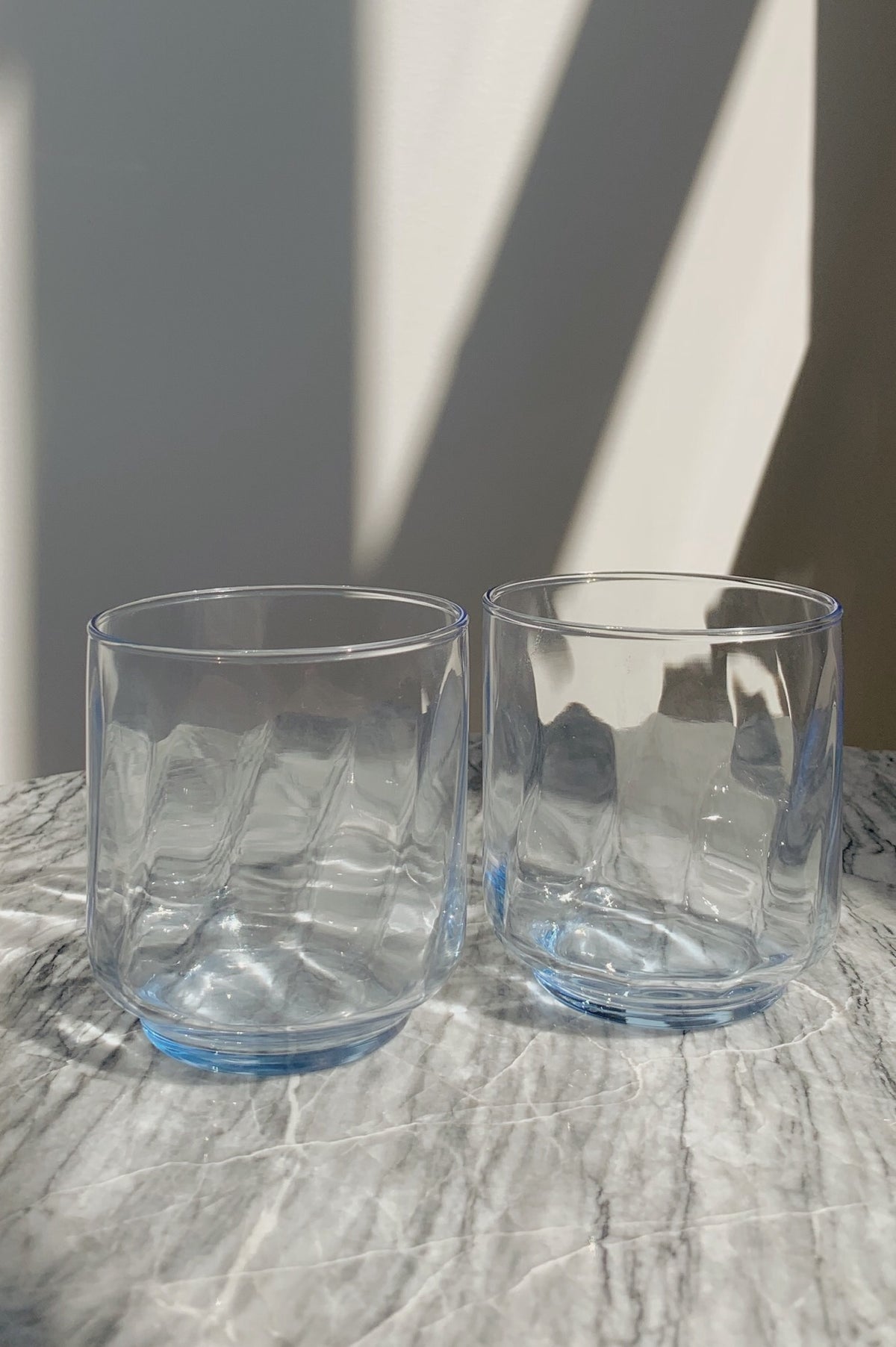 Blue Vintage Glass Tumblers
