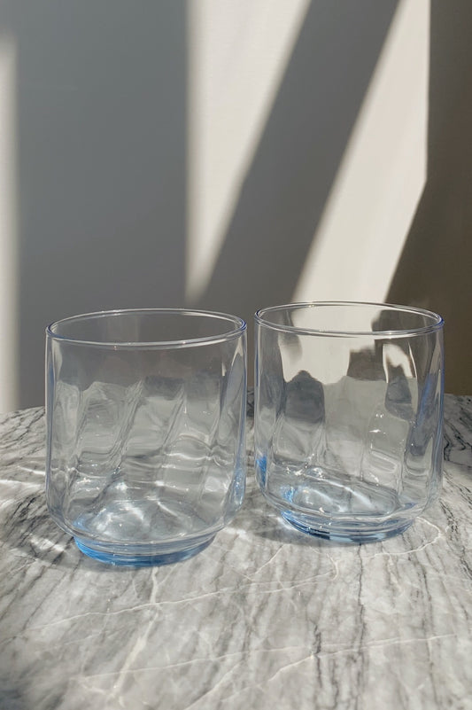 Blue Vintage Glass Tumblers