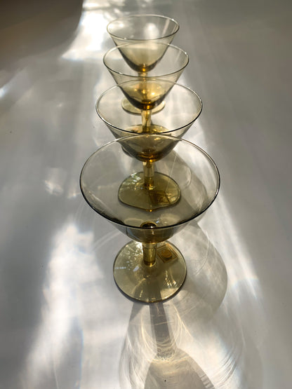 Swedish Smoked Martini Glasses