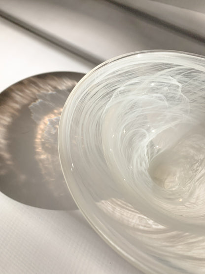 Vintage Smokey Murano Art Glass Bowl