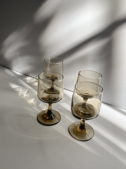 Swedish Modern Smoke Stem Glasses