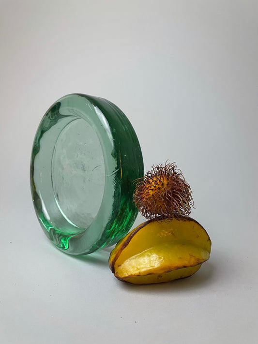 Vintage Green Glass Catchall