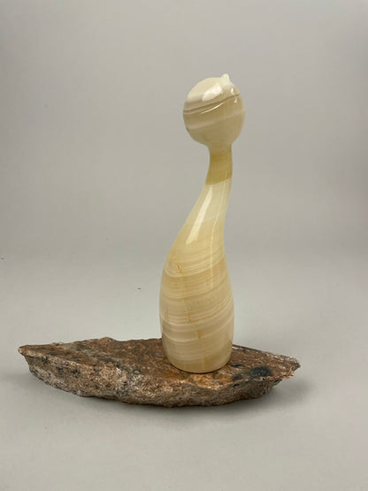 Onyx Cat Sculpture