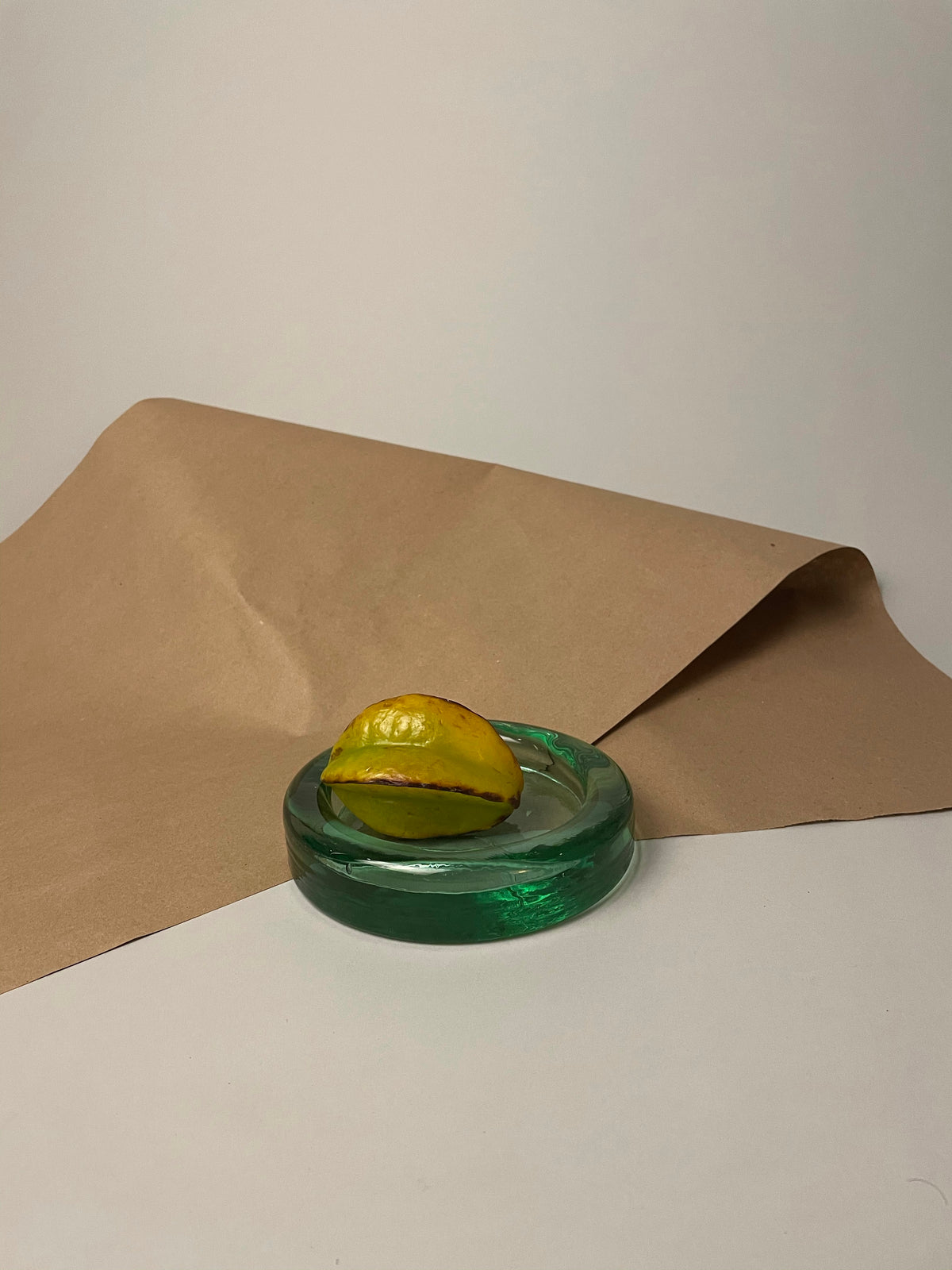Vintage Green Glass Catchall