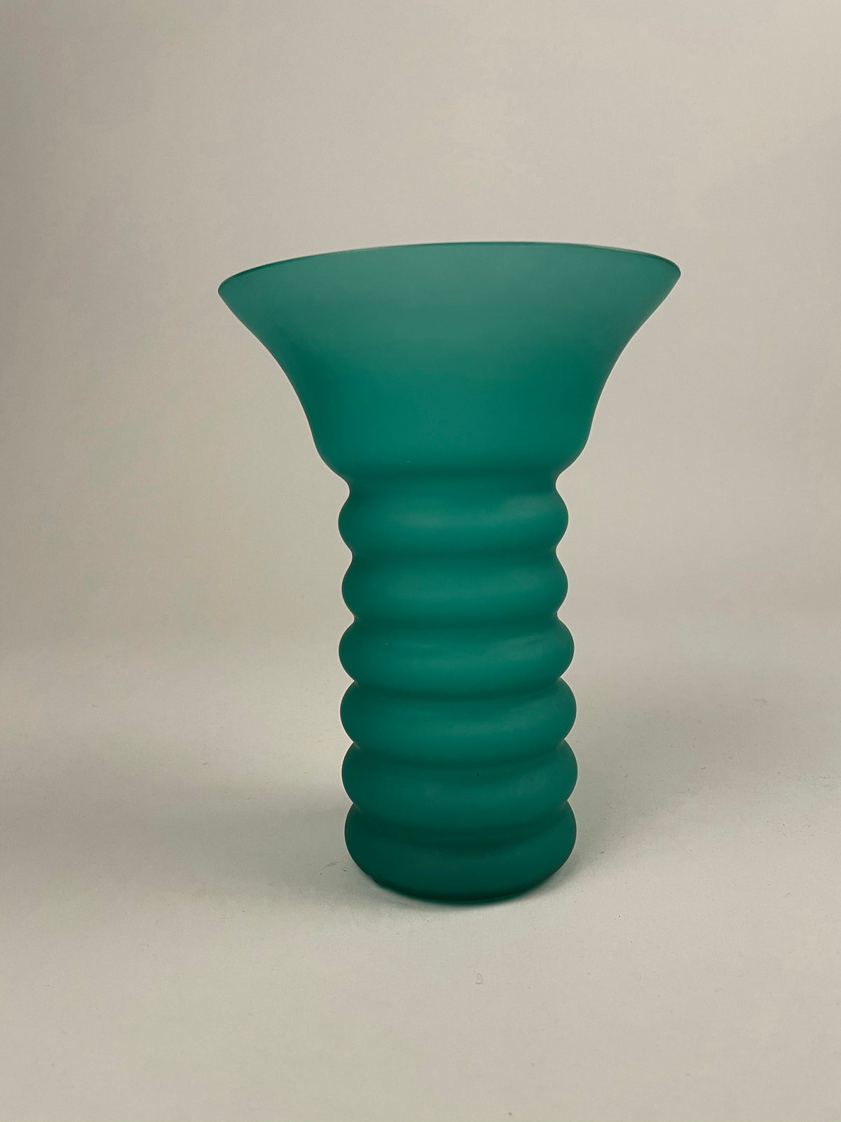 Vintage Ripple Teal Vase